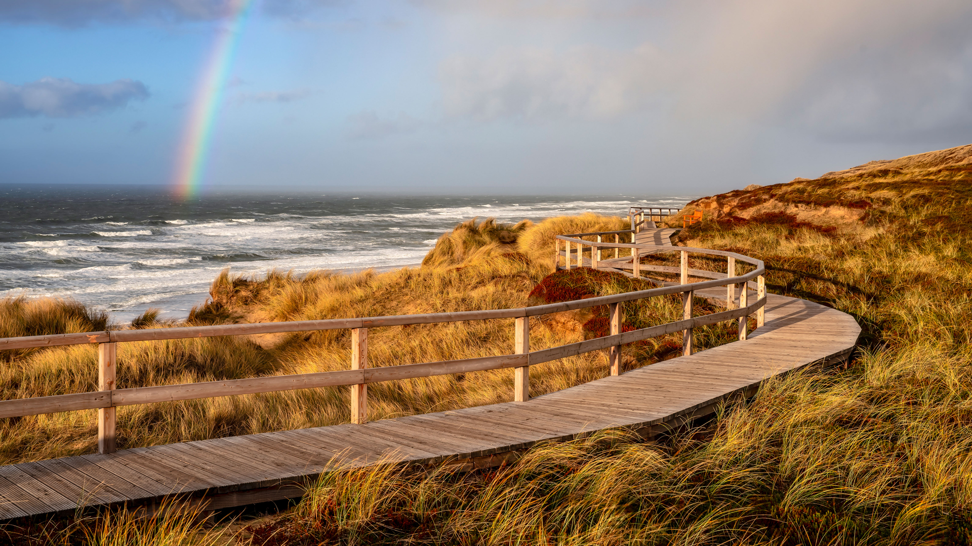 Holzbohlenweg in den Dünen bei Wenningstedt, Sylt, Schleswig-Holstein (© Achim Thomae/Getty Images)(Bing Deutschland)