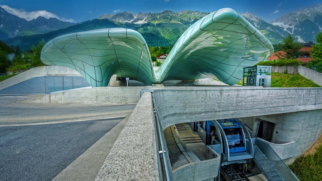 Hungerburgbahn funicular railway station, Innsbruck, Austria (© imageBROKER/Alamy)(Bing United Kingdom)