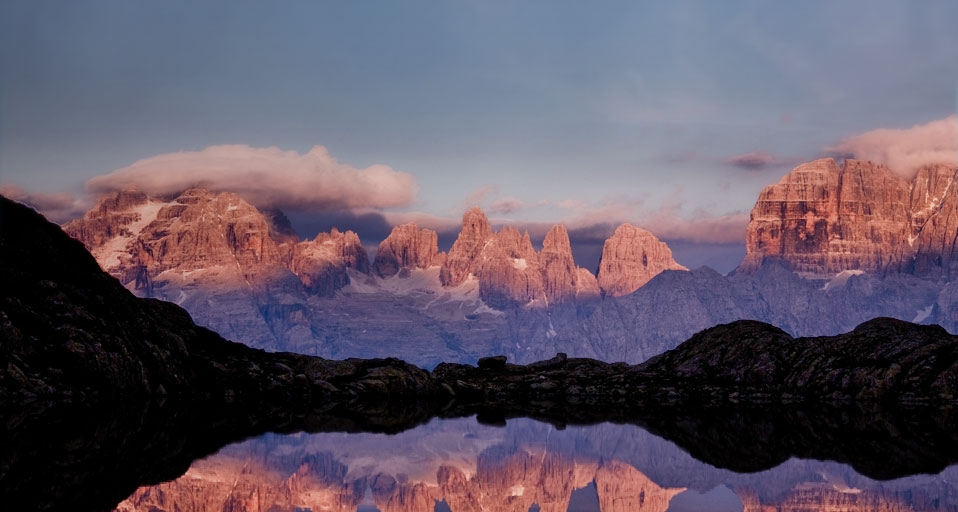 Lago Nero with view of Gruppo di Brenta—a portion of the Alps, located in the Province of Trento, Italy -- SIME / eStock Photo &copy; (Bing United Kingdom)