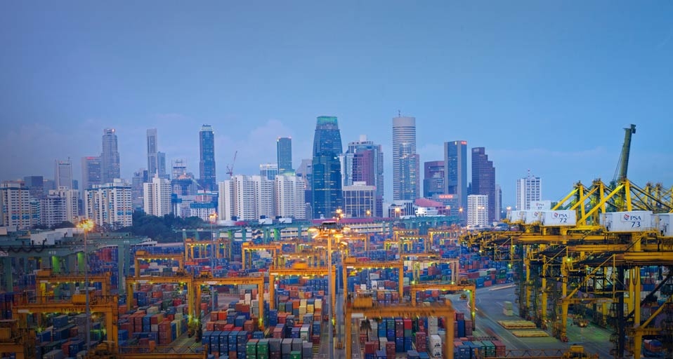 Shipping containers at the Port of Singapore Authority, Singapore --  Justin Guariglia/Corbis &copy; (Bing United Kingdom)