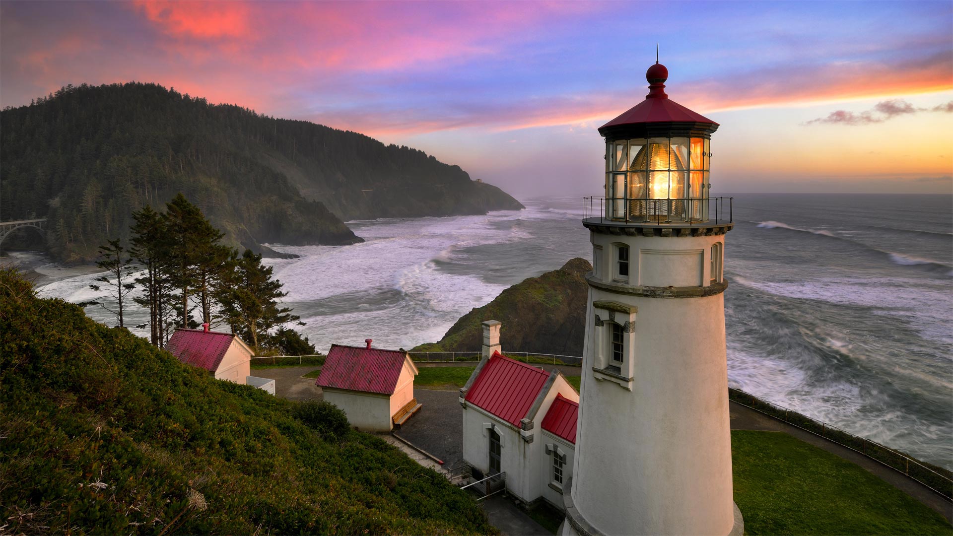 Leuchtturm Heceta Head, Florence, Oregon, USA (© Tom Schwabel/Tandem Stills + Motion)(Bing Deutschland)